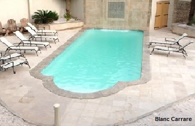 coque piscine blanc carrare